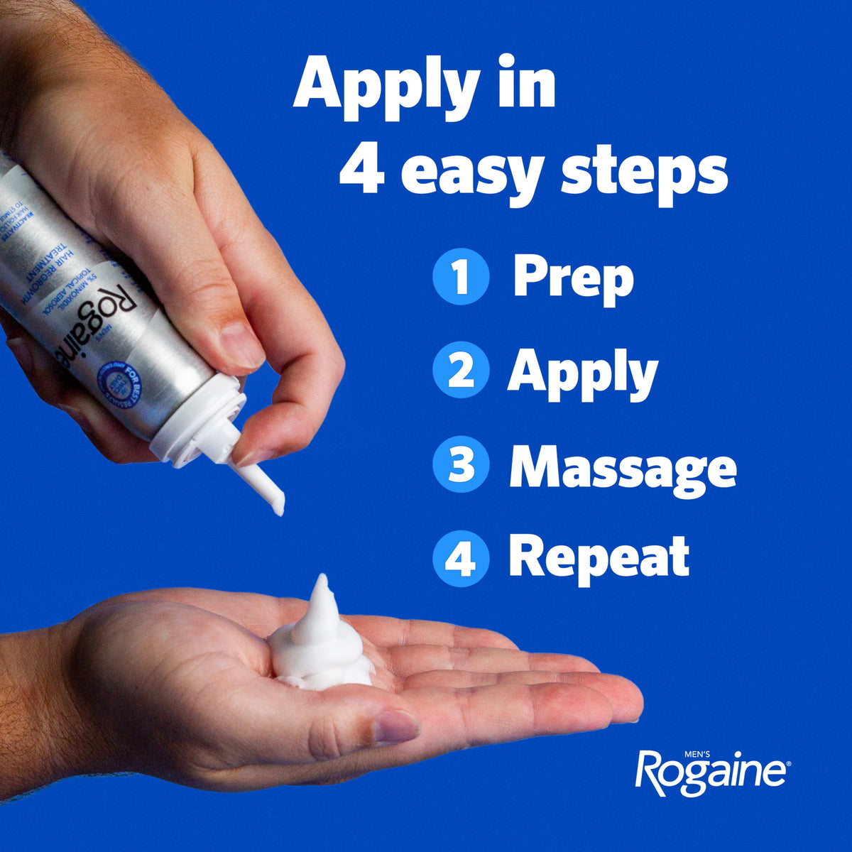 Men s Rogaine 5 Minoxidil Topical Foam Unscented 3 Mo Supply - Rogaine Official Imagery - 7