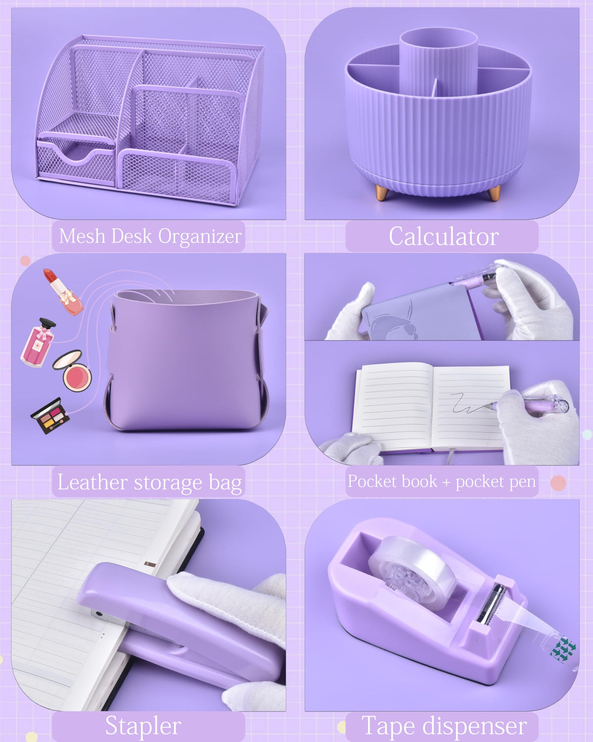 Purple Desk Accessories and Organizers with Desk Organizer - Vamrak Official Imagery - 5
