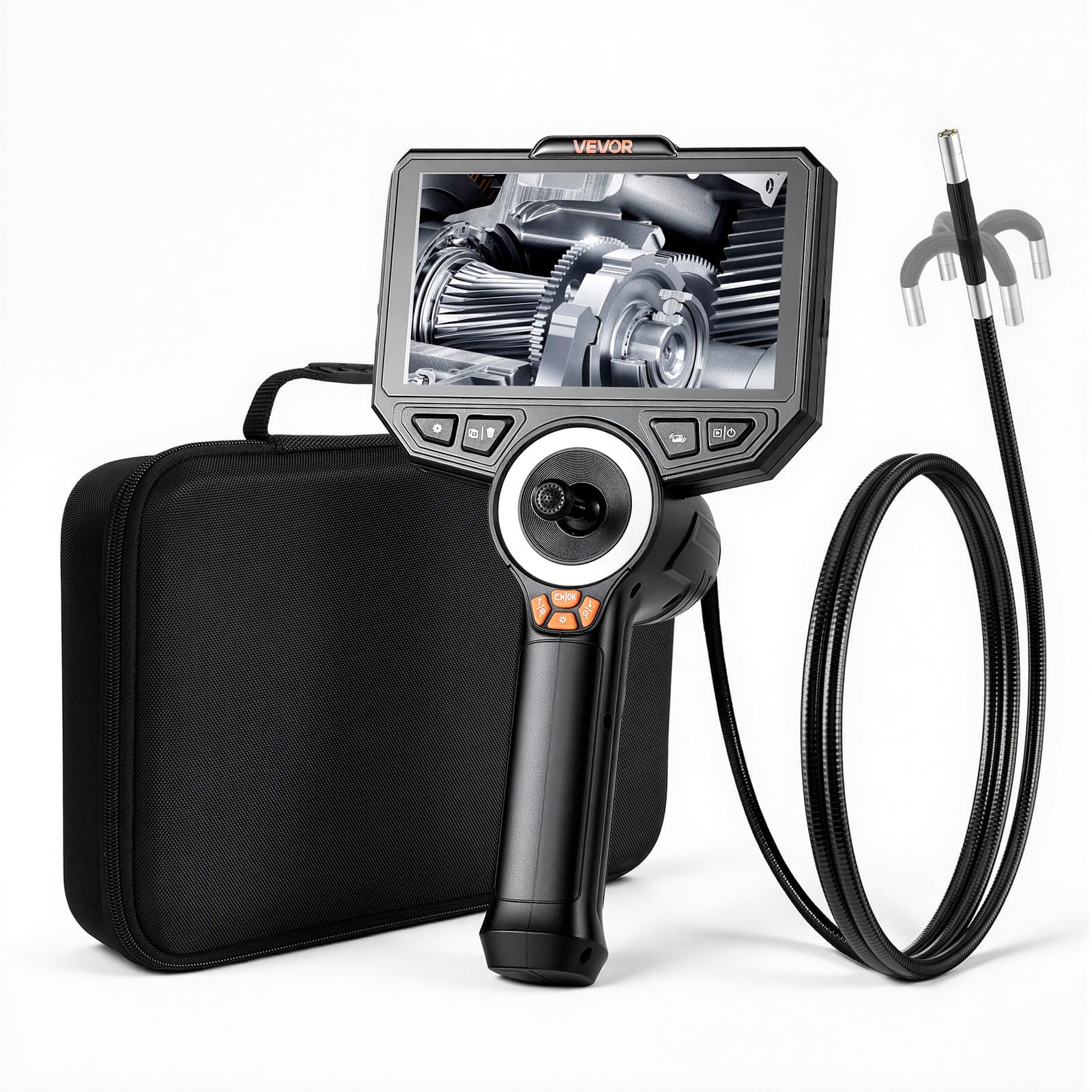 VEVOR 4-Way Articulating Borescope with Light, True 1080P HD Industrial Endoscop - VEVOR Official Product View 2