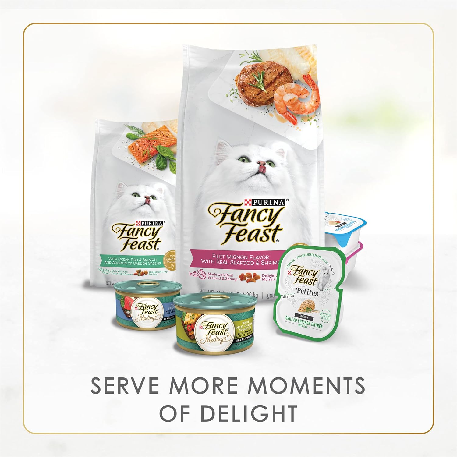 Fancy Feast grain-free wet cat food pate with cod, sole, and shrimp, 3 oz cans, pack of 24