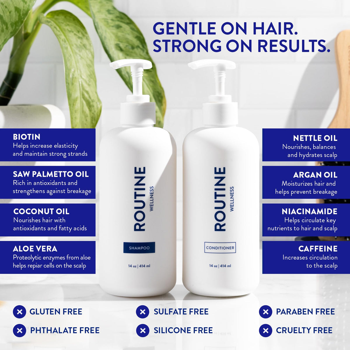 Routine Wellness Anti Thinning Shampoo Conditioner - Routine Wellness Official Imagery - 5