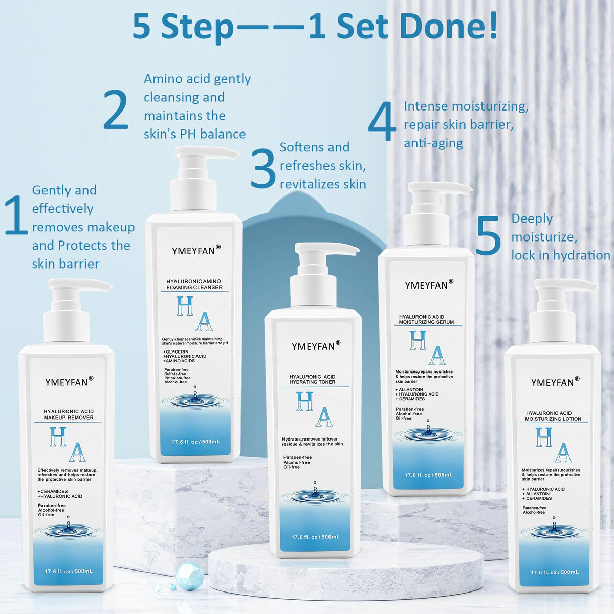 Skincare Set Gift for Women Wife Large Skin Care Set Paraben - YMEYFAN Official Imagery - 8
