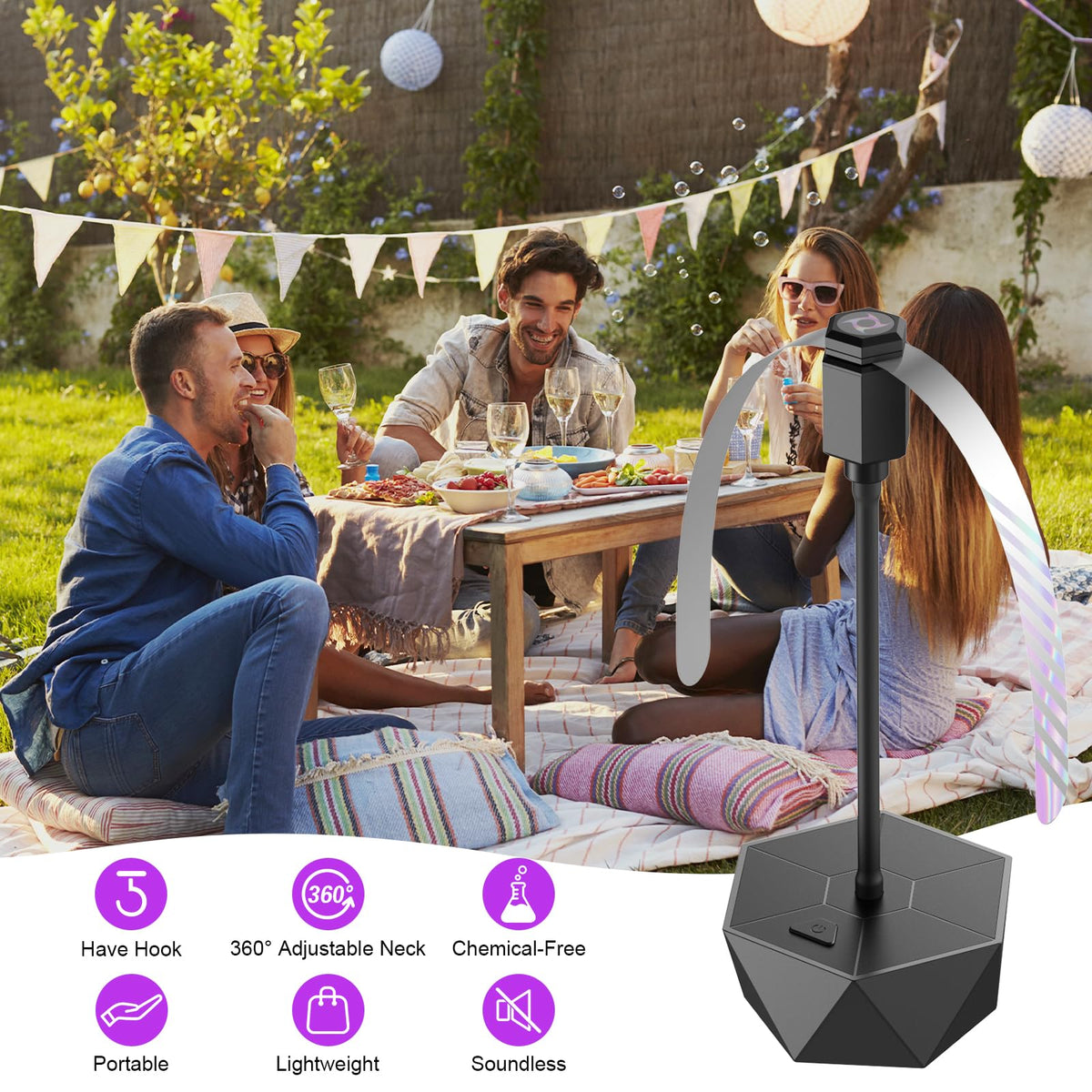 Fly Fans for Tables Fly Repellent Fan Outdoor Indoor Keep - PIMAG Official Imagery - 3