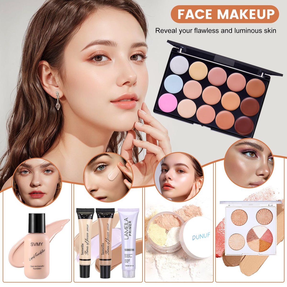 All in One Makeup Kit for Women Full Kit Makeup Gift Set - CHAFFUL Official Imagery - 4