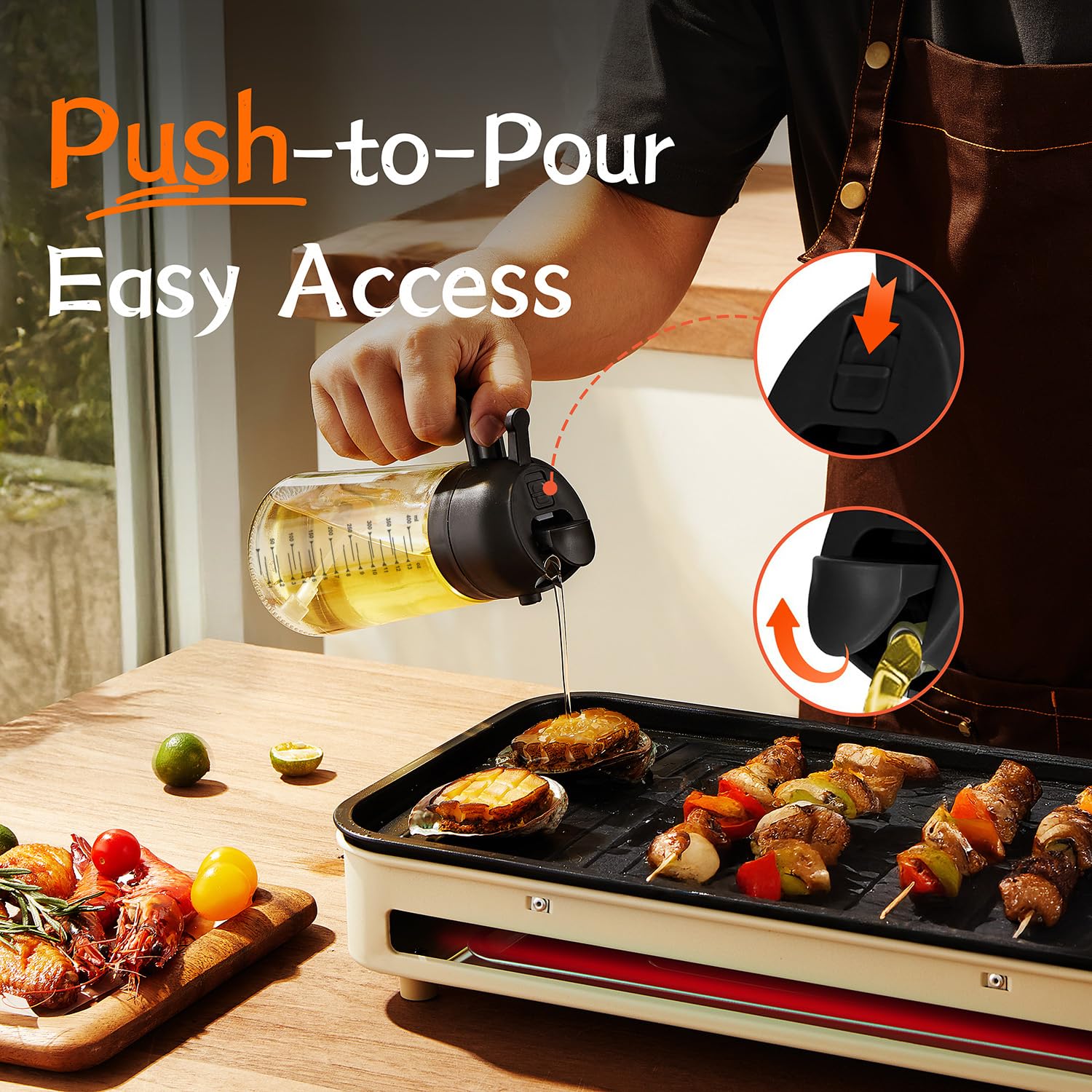 TrendPlain 16oz/470ml Glass Olive Oil Sprayer for Cooking – 2 in by TrendPlain - Angle View 6
