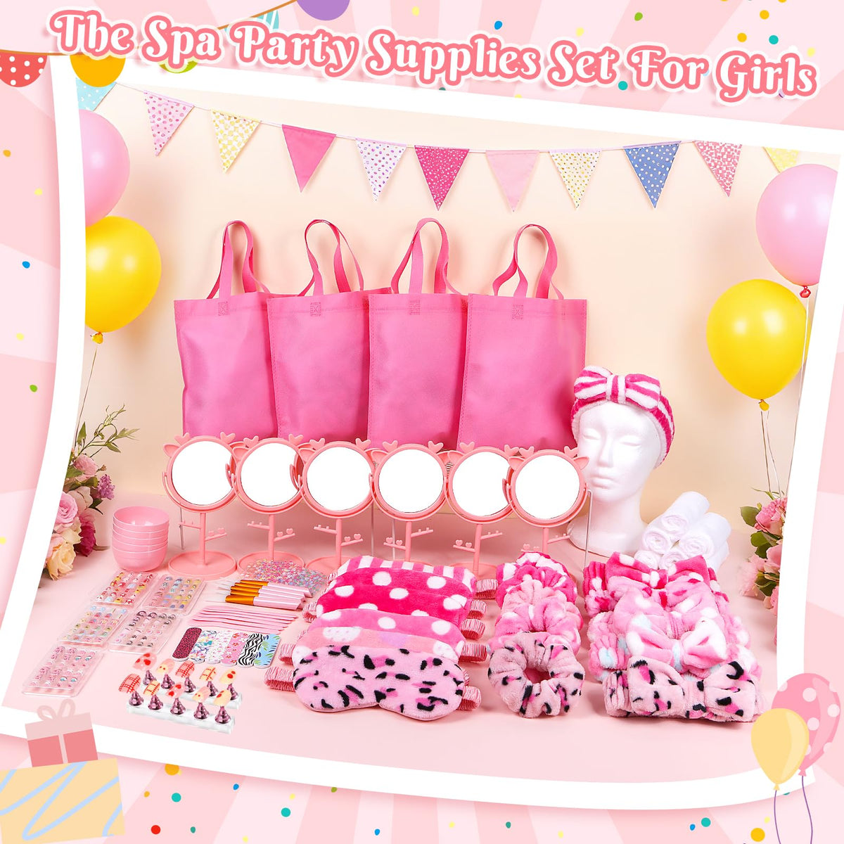 76Pcs Sleepover Party Supplies Slumber Spa Parties Kit for - Guifizeiom Official Imagery - 4