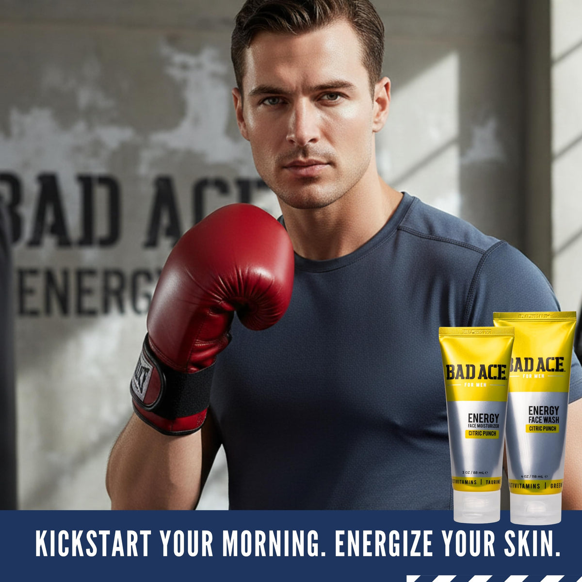 BAD ACE Energy Men s Facewash and Moisturizer Set - BAD ACE Official Imagery - 8
