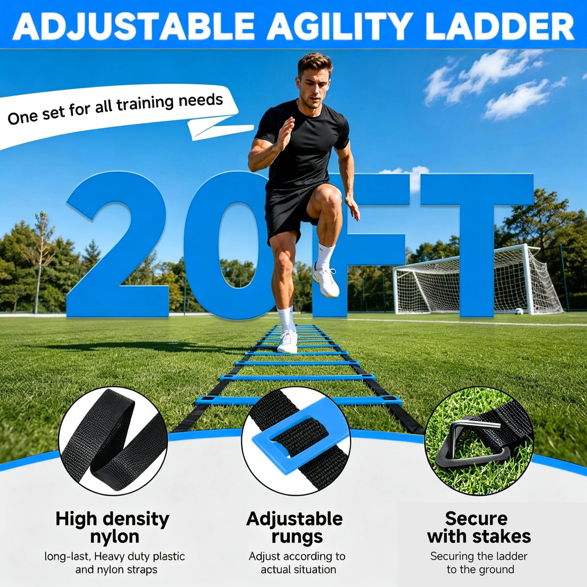 Agility Ladder Soccer Football Training Equipment Agility - SMTPDT Official Imagery - 5