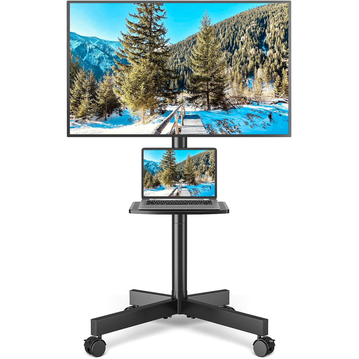 Rfiver Rolling TV Stand with Shelf for 23 65 inch TVs up to - Rfiver Official Imagery - 1