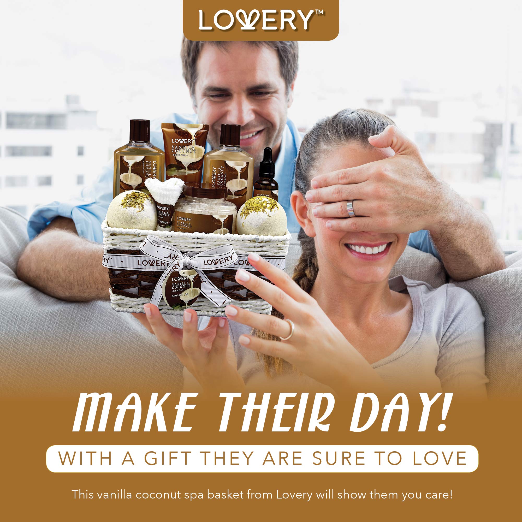 Gifts For Women Gift Basket for Women 9 Piece Set of Vanilla - LOVERY Official Imagery - 7