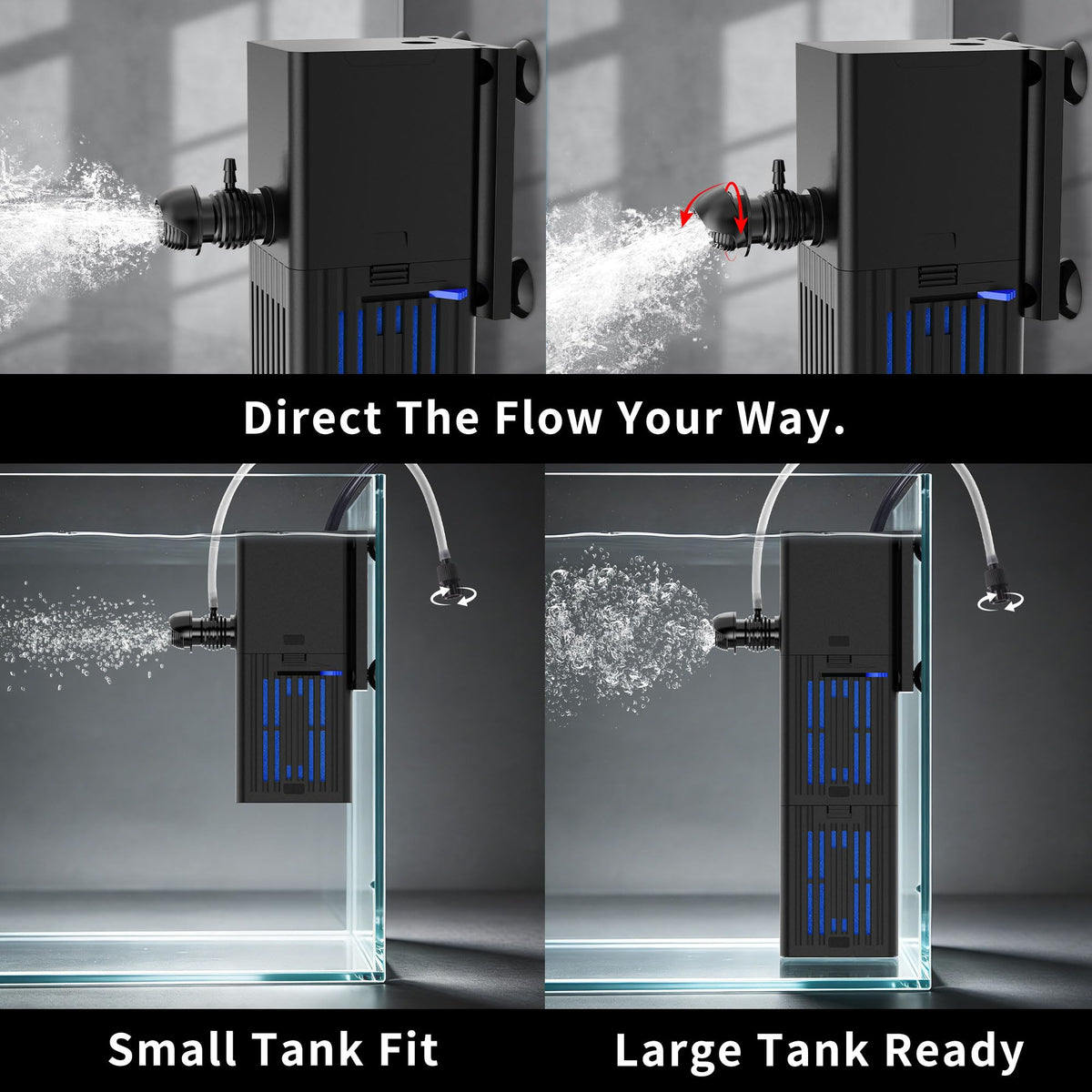 TARARIUM Aquarium Filter for Fish Tank 4 in 1 Medium fit 20 - TARARIUM Official Imagery - 8