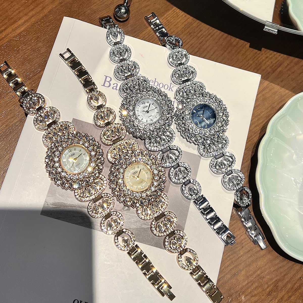 Gosasa Dainty Women s Crystal Bracelet Watch Elegnat Dress - Gosasa Official Imagery - 6