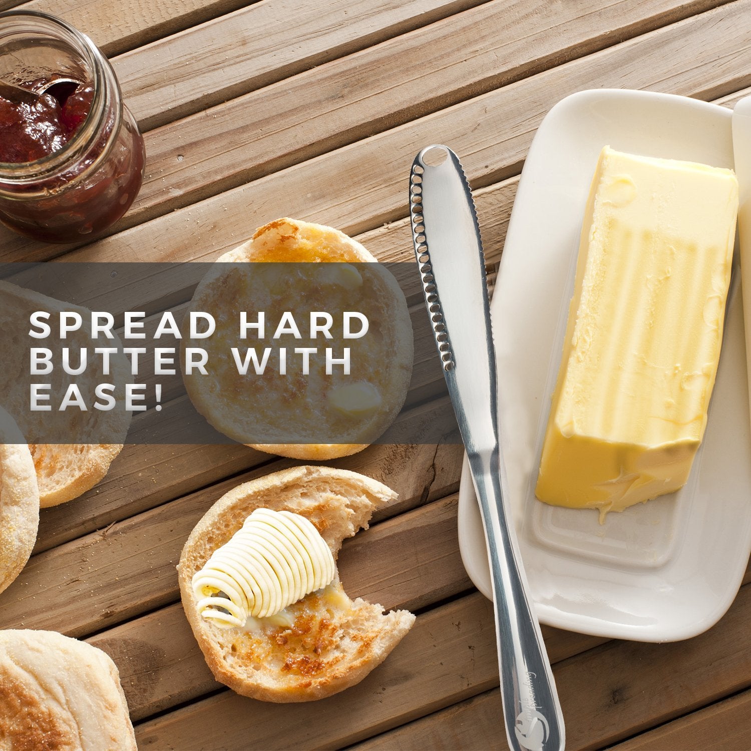 Simple preading Stainless Steel Butter Spreader, Butter Knife - 3 in 1 - View 3