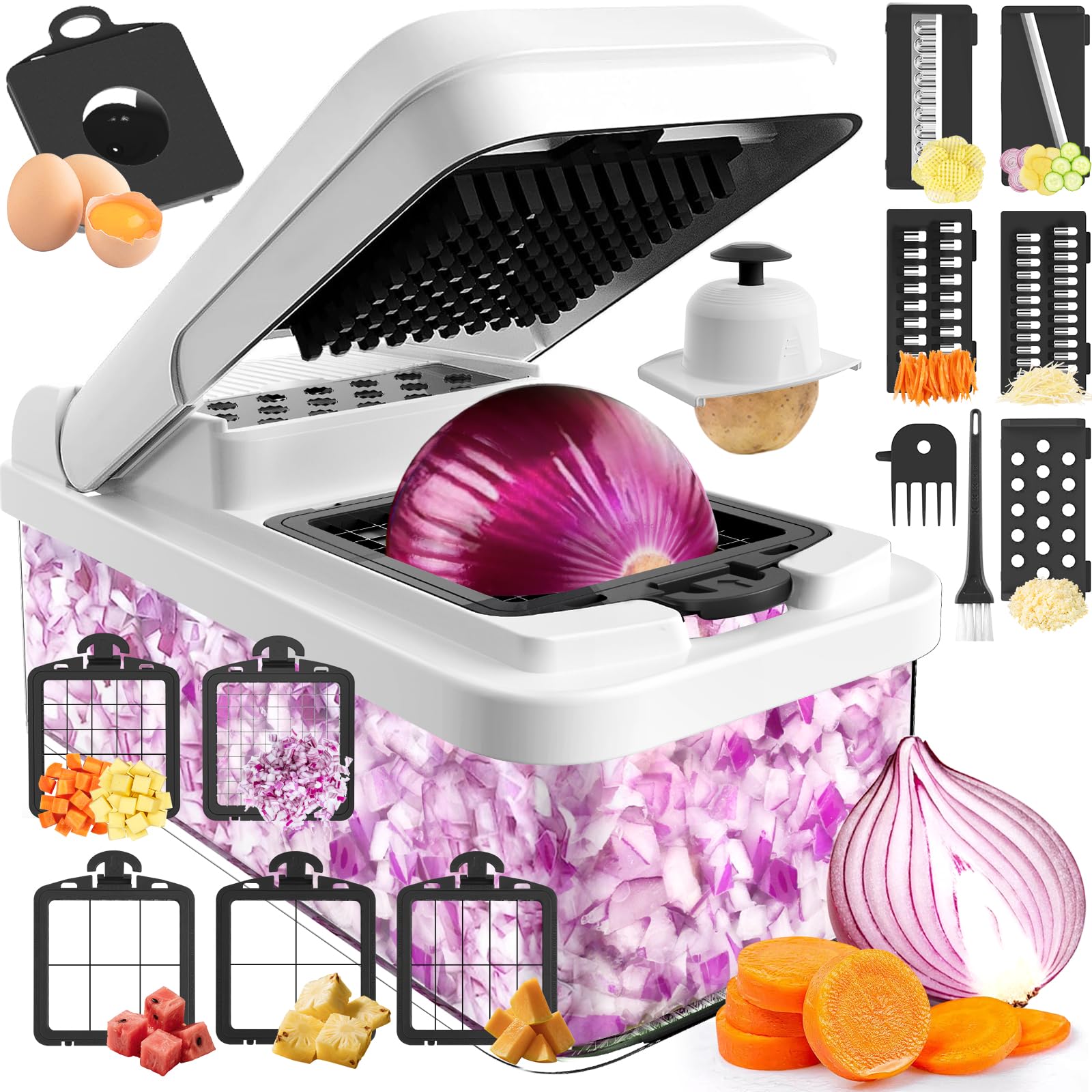 MealHelper 12-in-1 Vegetable Chopper, Food Veggie Chopper With Container - MealHelper Official Product View 10