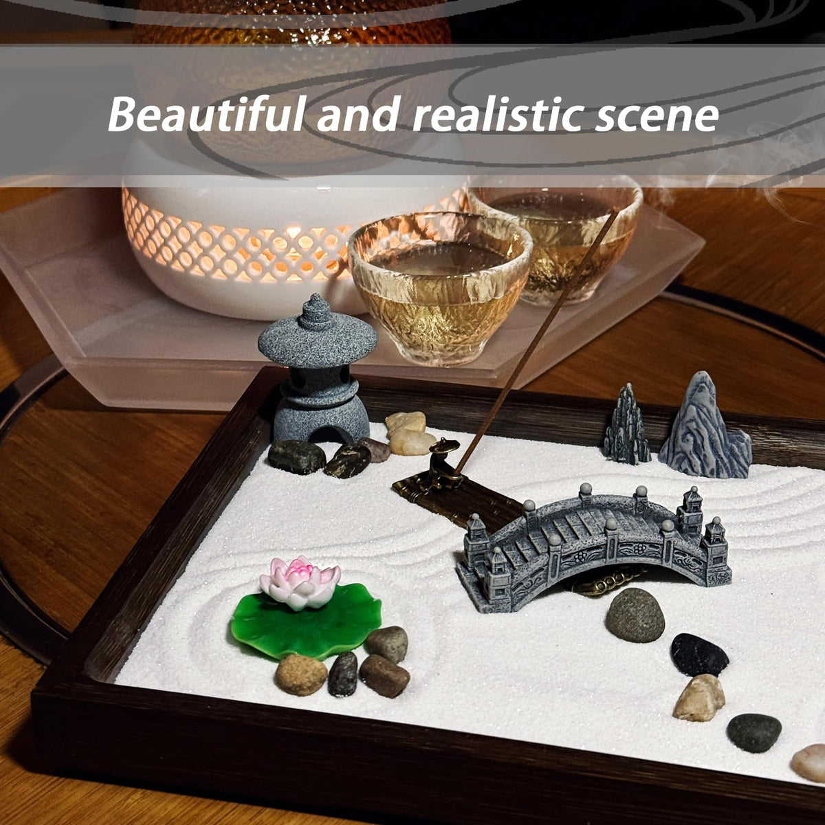 SRAYW Zen Garden Kit for Desk Decor 11x7 5 Beautiful - SRAYW Official Imagery - 8