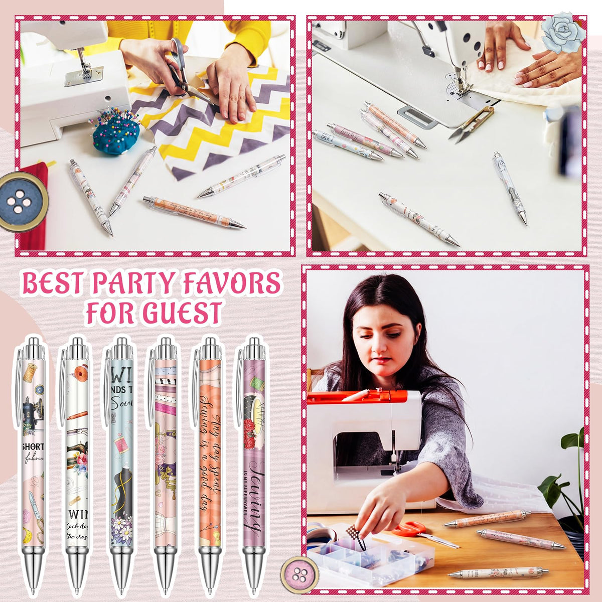 24 Pcs Sewing Pens Quilters Gifts for Sewing Lovers Women - Humyoun Official Imagery - 6