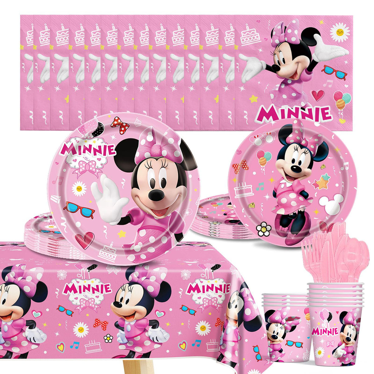 Cartoon Birthday Party Tableware Set Including 9 and 7 Paper - Trifoot Official Imagery - 1