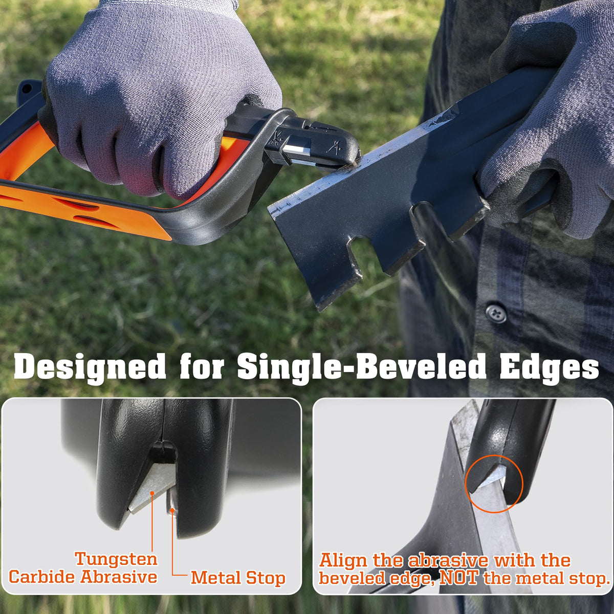 SHARPAL 103N All in 1 Knife Garden Tool Lawn Mower Blade - SHARPAL Official Imagery - 4