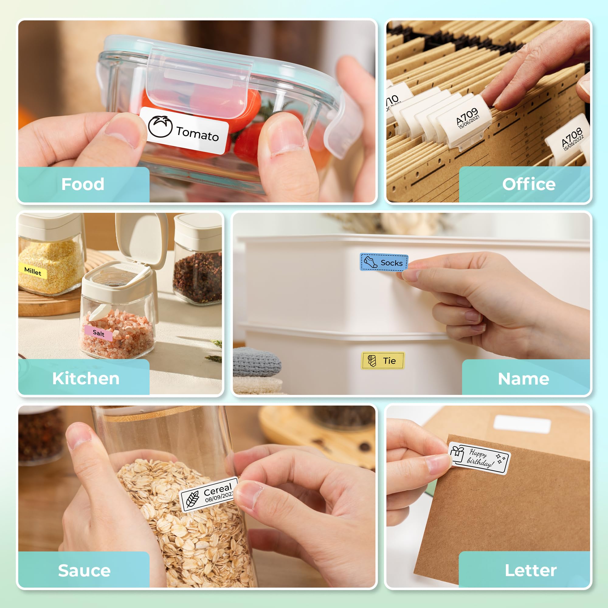 Nelko P21 Label Maker Machine with Tape, Bluetooth Label Printer, by Nelko - Angle View 6