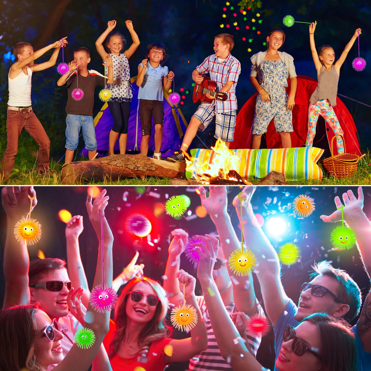 24 PCS Light Up Balls Party Favors for Kids 4 8 8 12 Goodie - Basytodio Official Imagery - 7