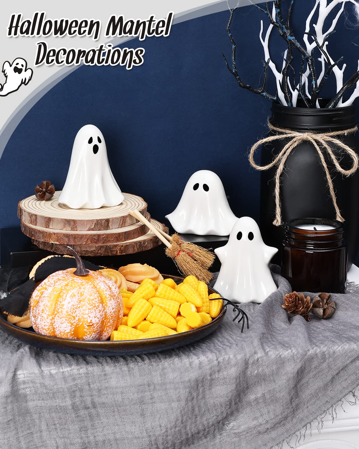 Tuitessine Ceramic Ghosts Small Scary Ghost Figurine - Tuitessine Official Imagery - 6