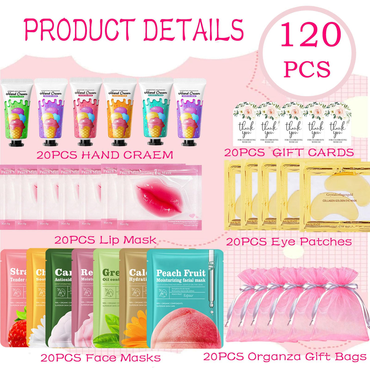 Bulk Spa Party Favors for Women Portable Skincare Gift Set - Beauty Bar Official Imagery - 3