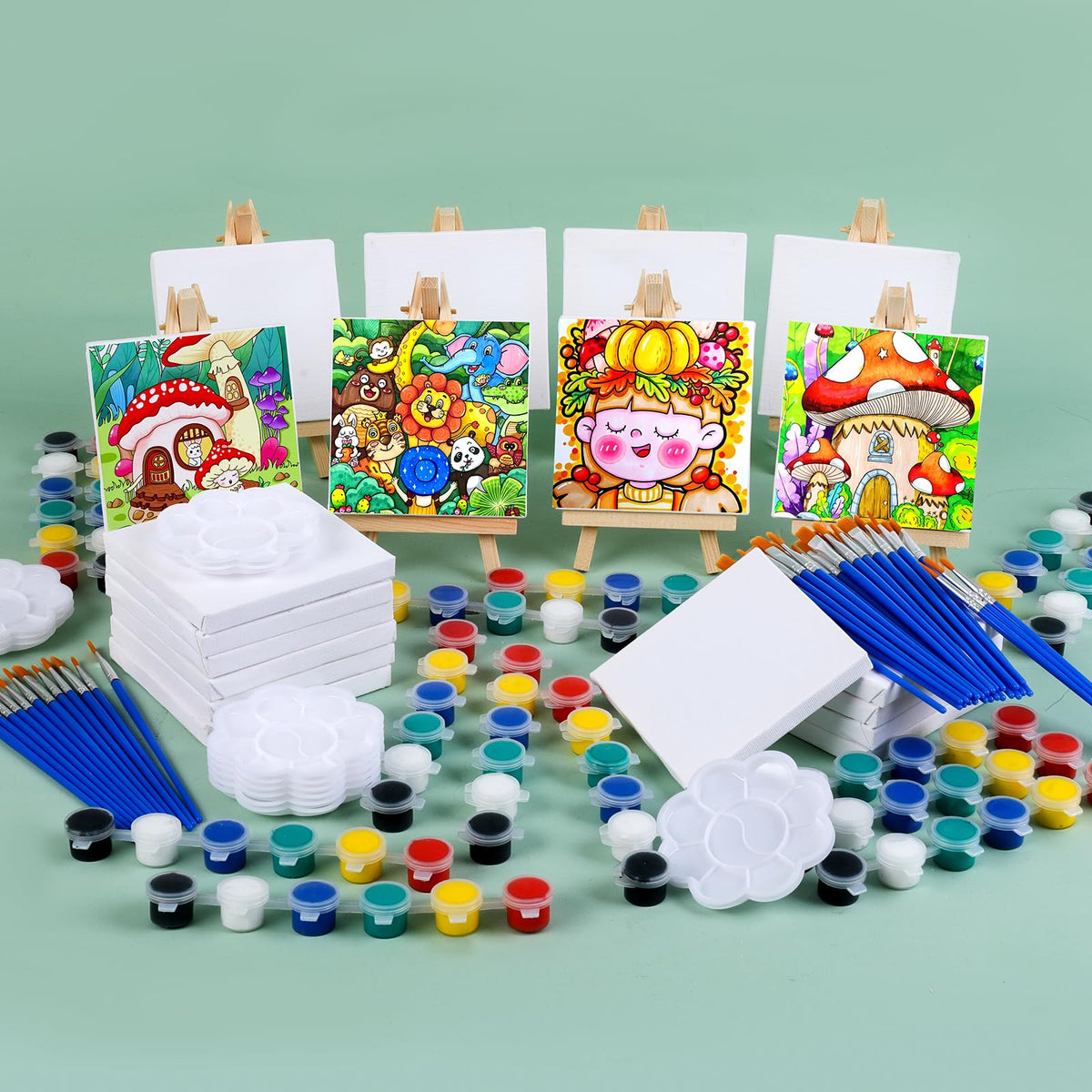 ESRICH 20 Set Canvas Painting Kit Mini Acrylic Paint Set - ESRICH Official Imagery - 7