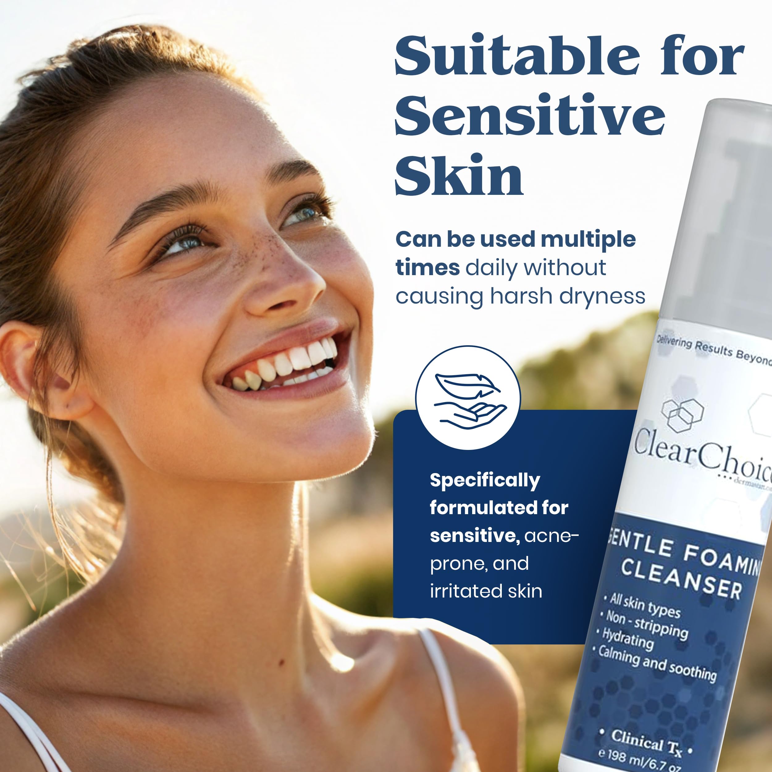 ClearChoice Gentle Foaming Cleanser 6 7oz Soap Free SLS Free - ClearChoice, Dermastart, Inc Official Imagery - 5