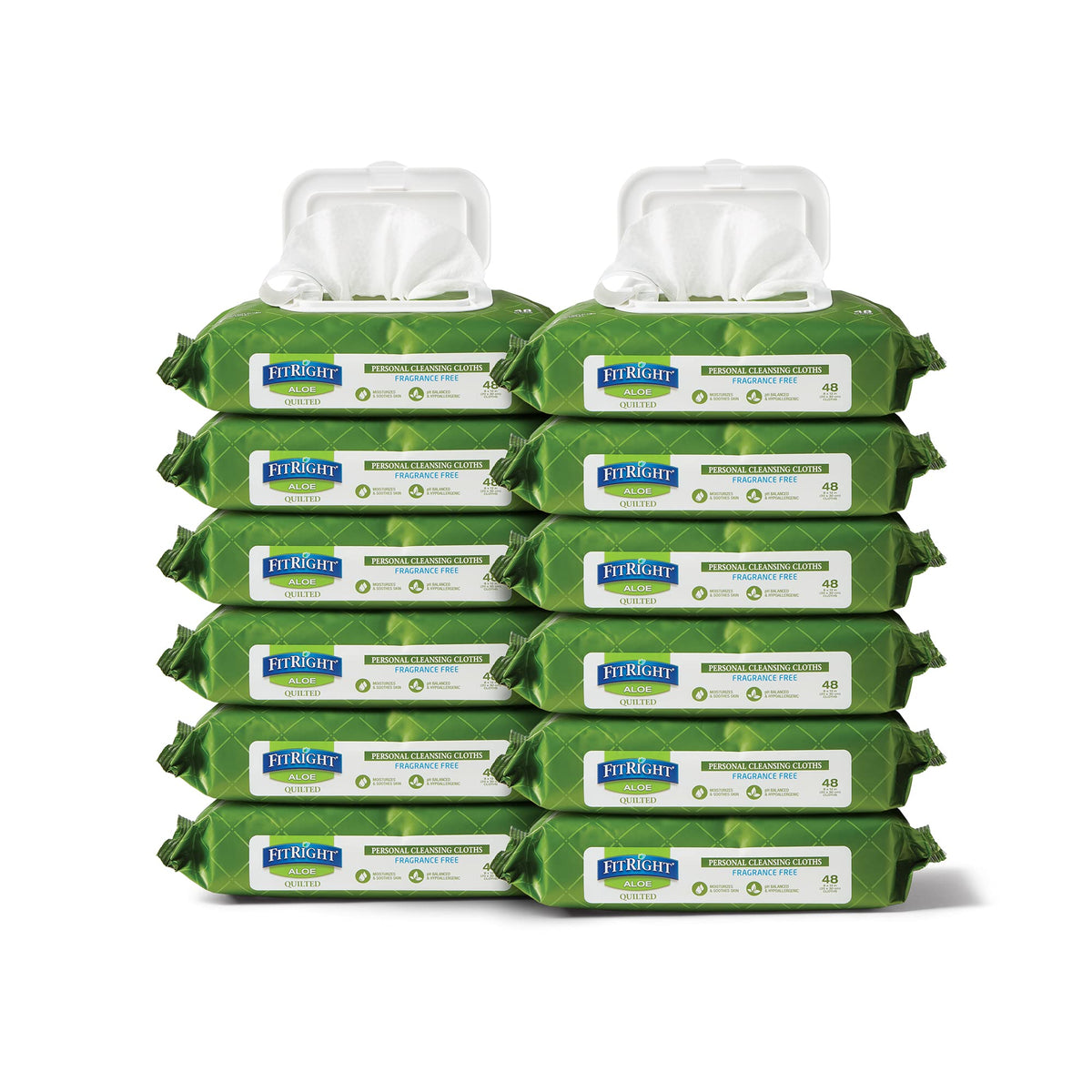 FitRight Aloe Quilted Heavyweight Personal Cleansing Cloth - Medline Official Imagery - 4