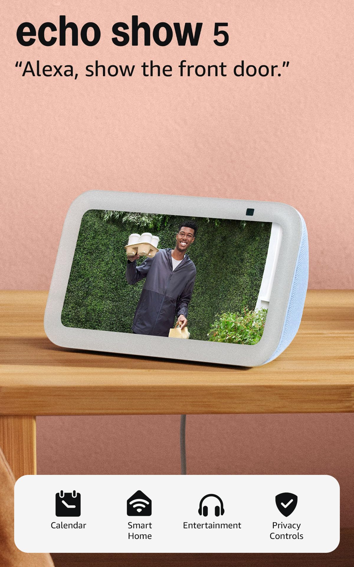 Amazon Echo Show 5  , Smart display, Designed for Alexa+, 2x the - Amazon Official Product View 1