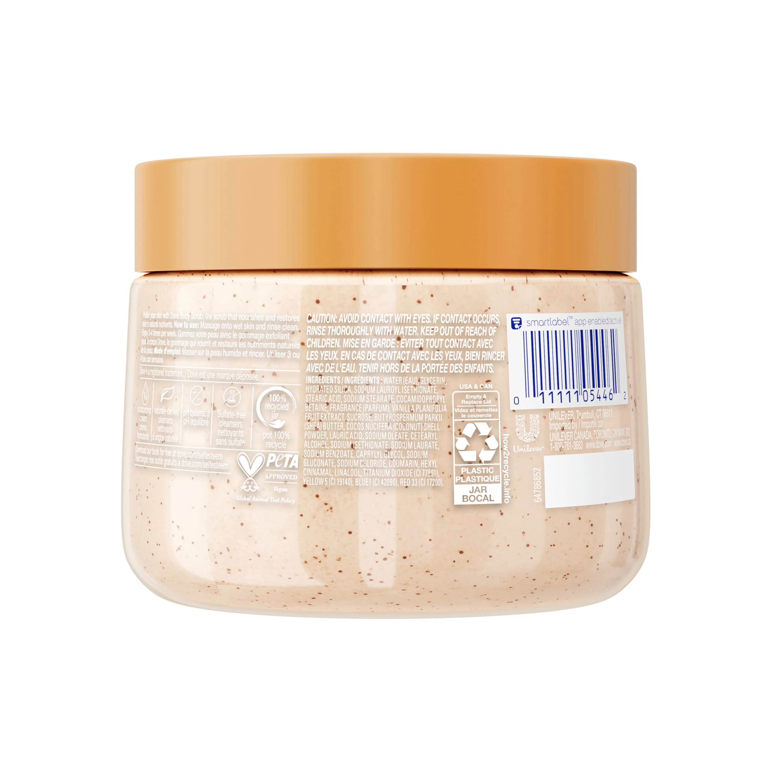 Elefair Tech Dove Vanilla Sugar & Shea Butter Body Scrub Exfoliates and Deeply - Elefair Tech Official Product View 3