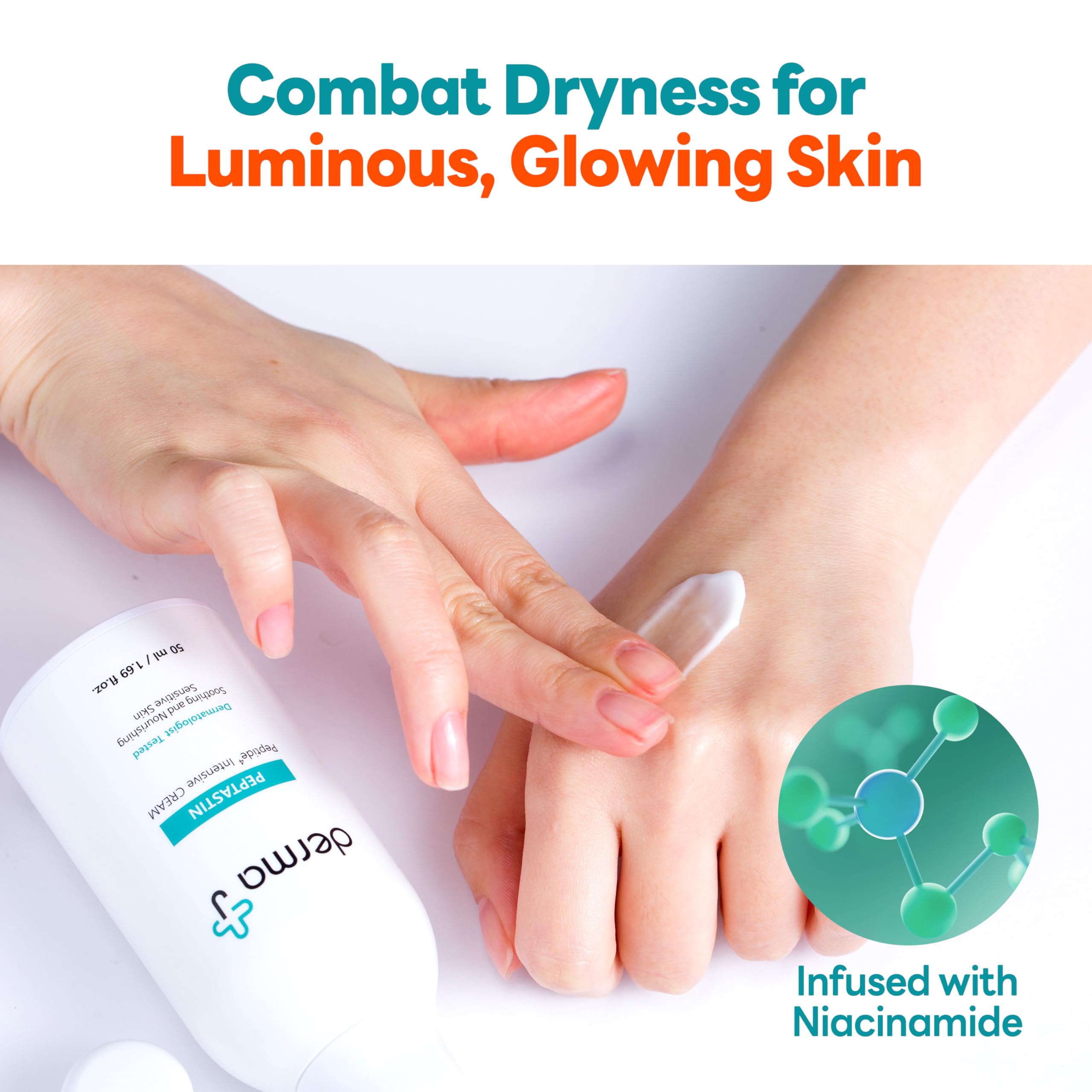 Premium Face Cream Enriched with Collagen Boosting Peptides - derma J Official Imagery - 7