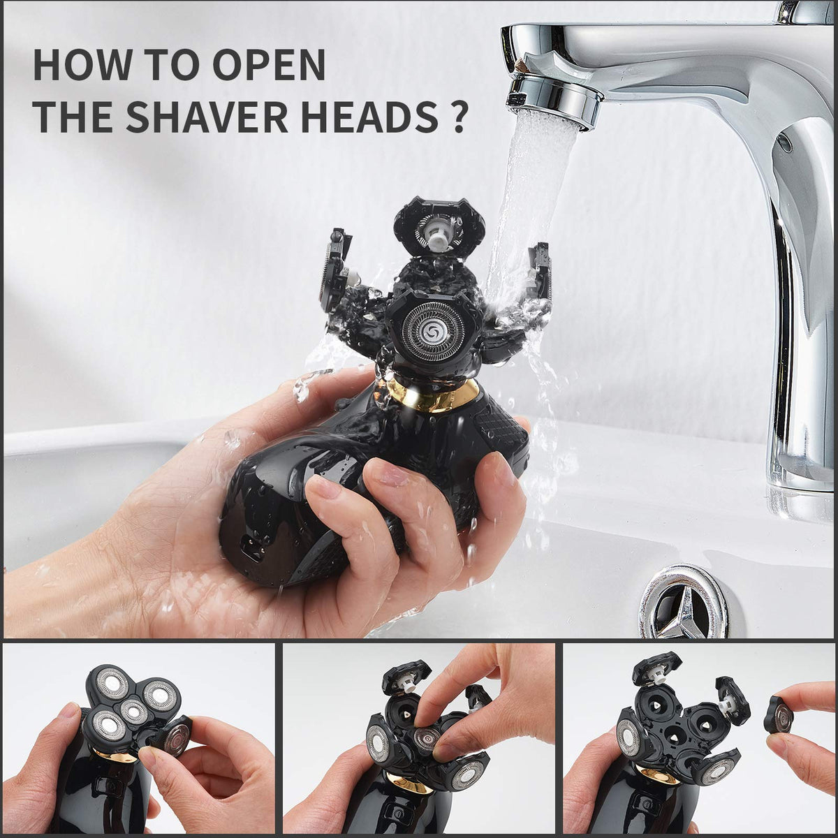 4 in 1 Electric Head Shaver Set - HONTEC Official Imagery - 8