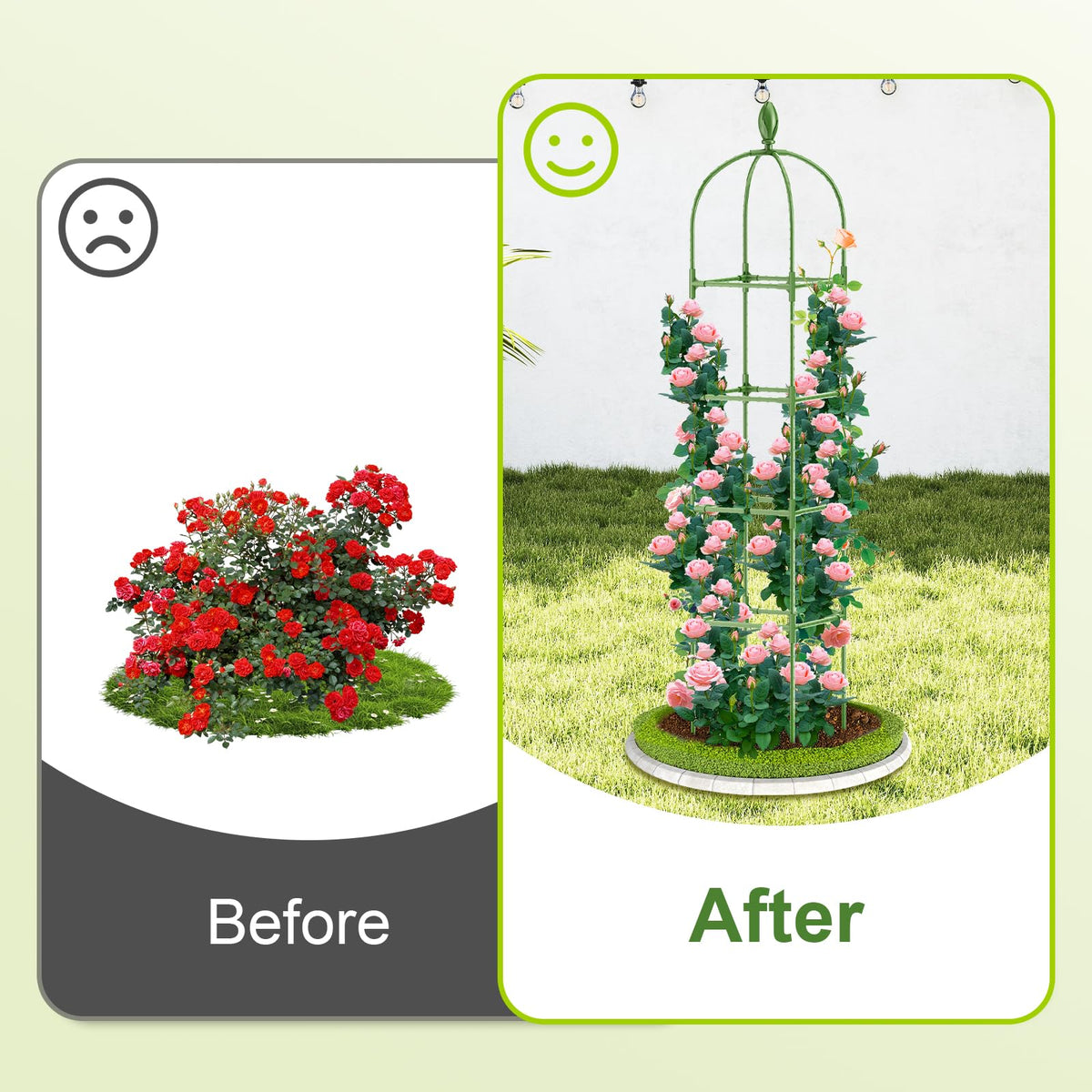 2 Pack Garden Obelisk Trellis 70IN Tall Plant Support for - Laodier Official Imagery - 7