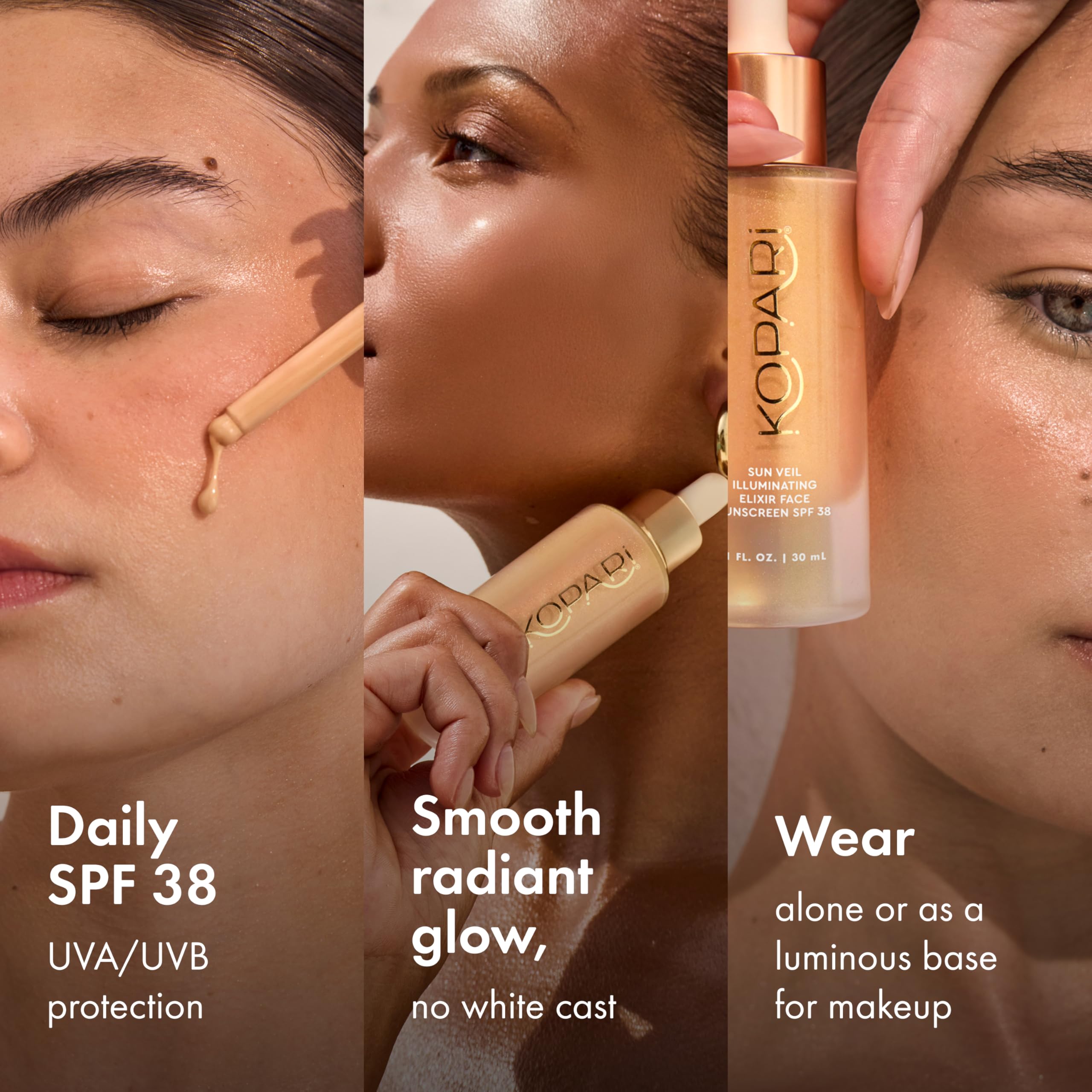 Kopari Sun Veil Illuminating Elixir Face Sunscreen SPF 38 - Kopari Official Imagery - 4