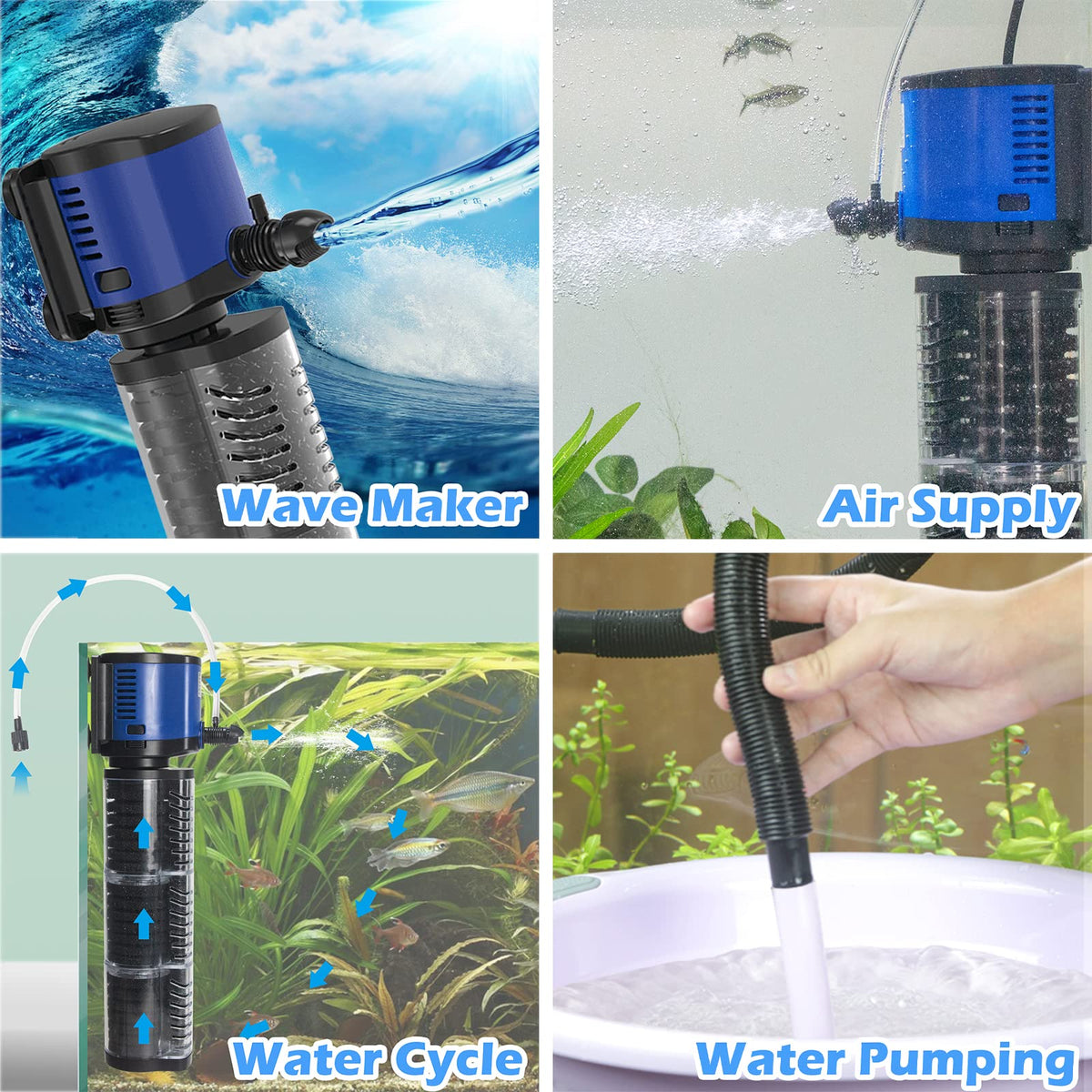 Fish Tank Filter Powerful 400GPH for 75 200 Gallon Large - TARARIUM Official Imagery - 4