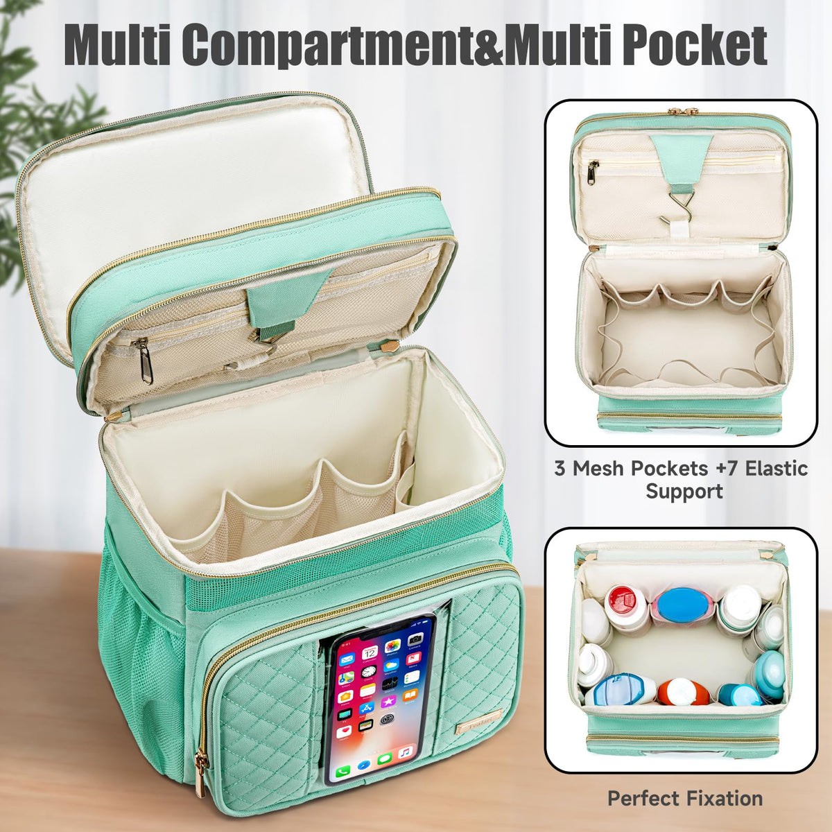 Tealari Large Toiletry Bag for Women Men Bathroom Bag Water - Tealari Official Imagery - 6