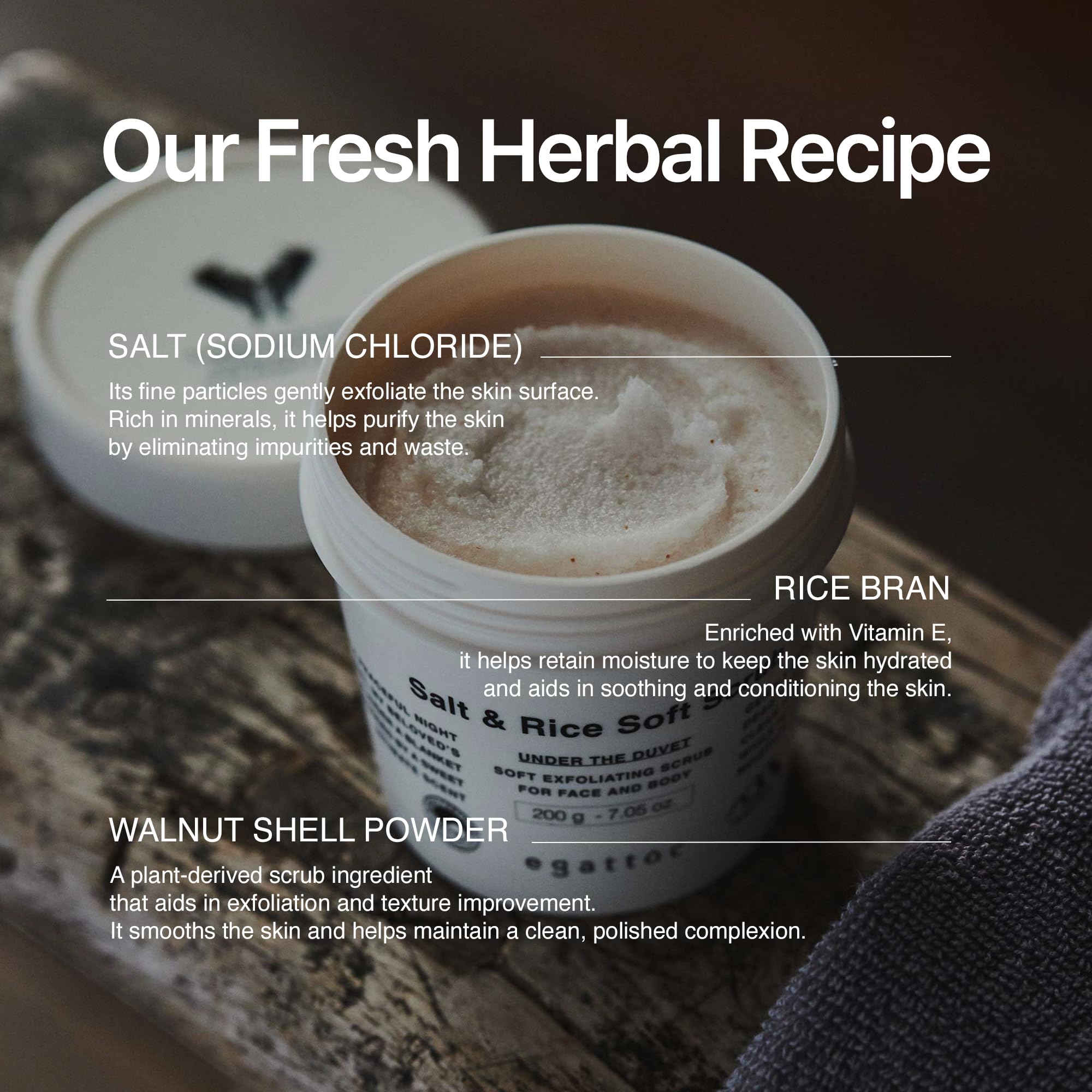 EGATTOC Foaming Body Scrub, Salt & Rice Bran Sugar Scrub, 2 - 1 & 7 - EGATTOC Official Product View 4