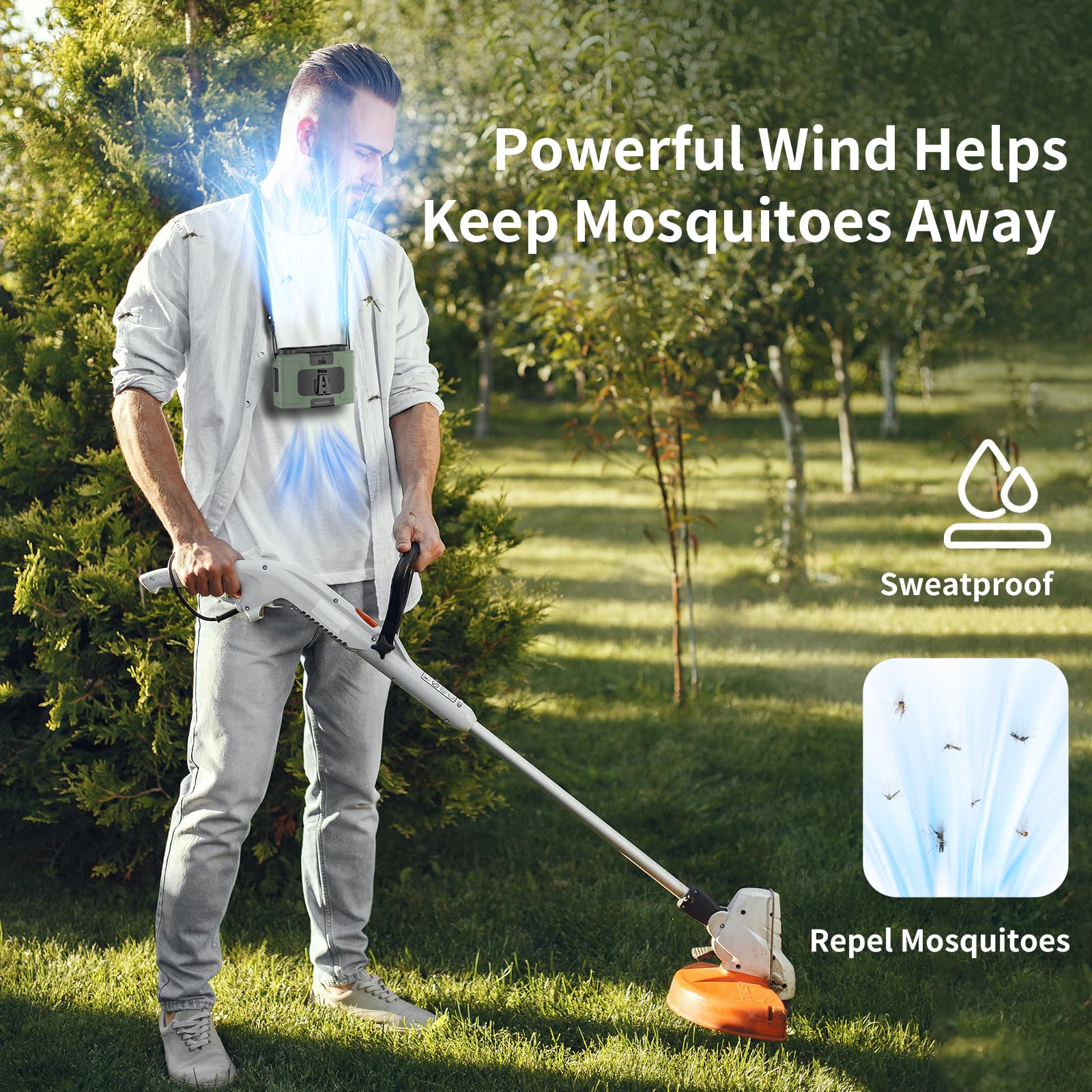 Socool fan Socool 10000mAh Portable Waist Fan Clip on Wearable Be by Socool fan - Angle View 7