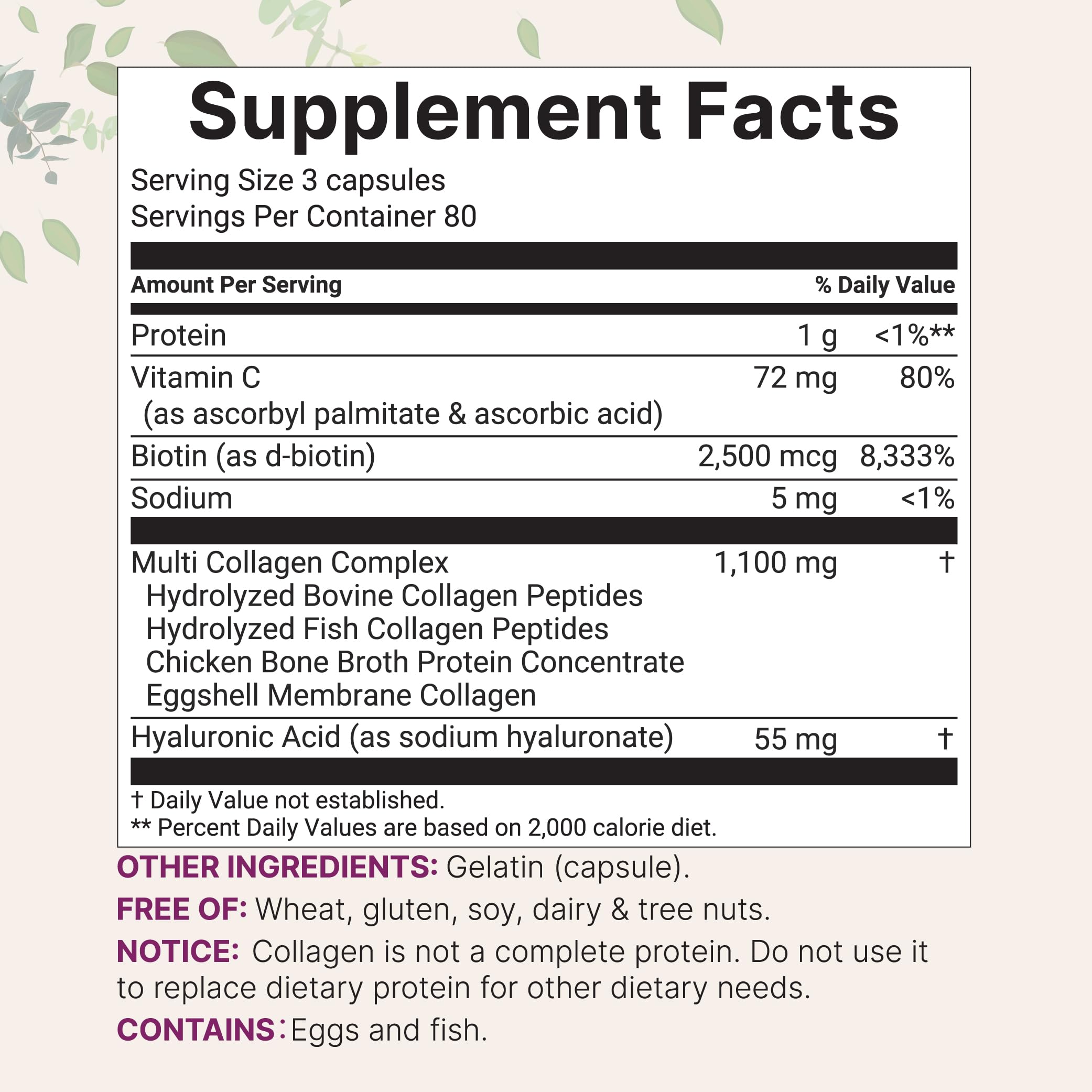 Micro Ingredients Multi Collagen Peptides Pills 240 Capsules - Micro Ingredients Official Imagery - 6