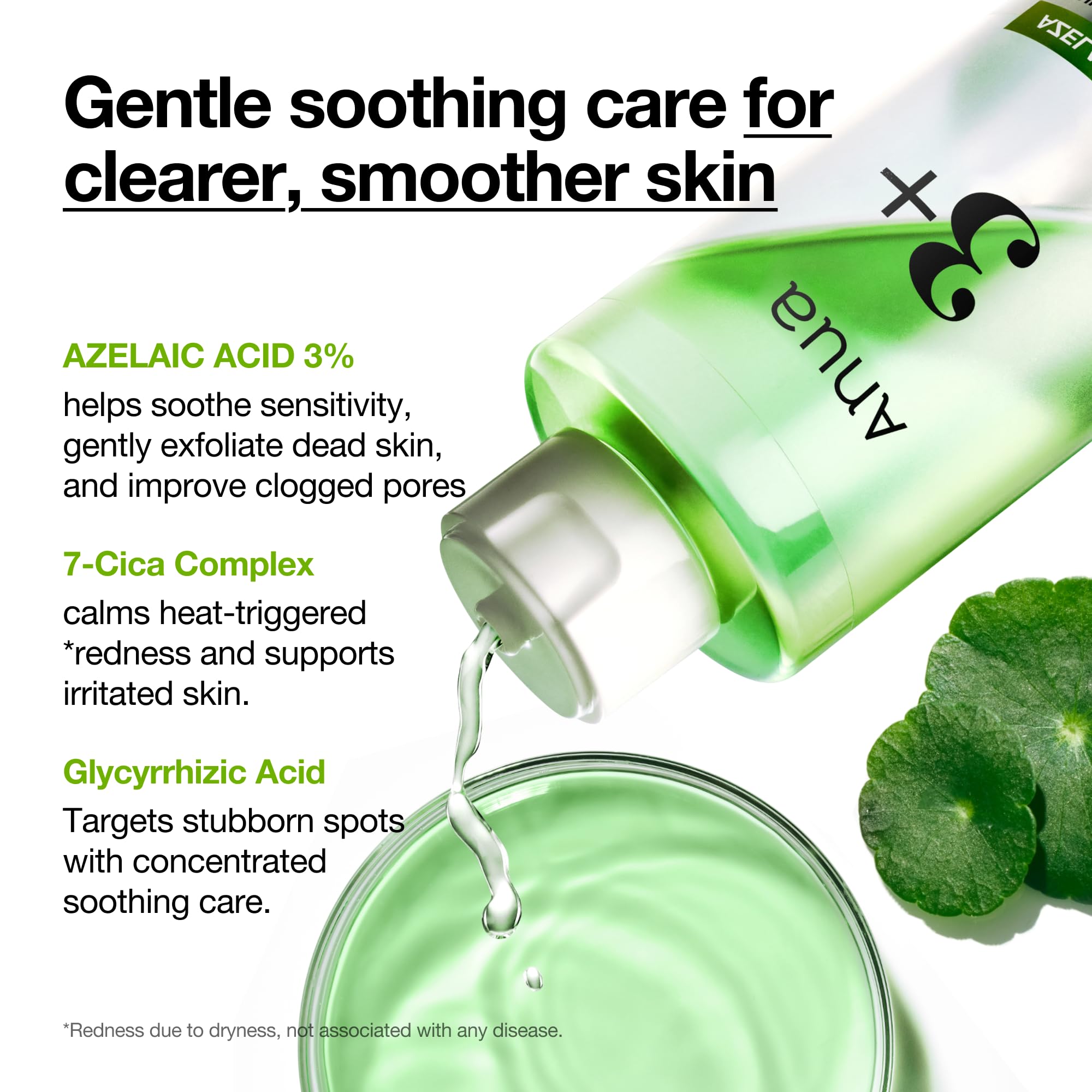 Anua Azelaic Acid 3 CICA Clarifying Toner, 8.45 fl.oz - ANUA