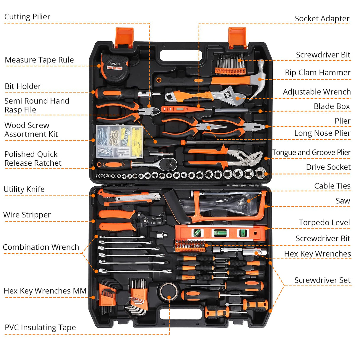CuisinSmart 236 Piece Home Tool Kit Complete Household Tool - CuisinSmart Official Imagery - 5