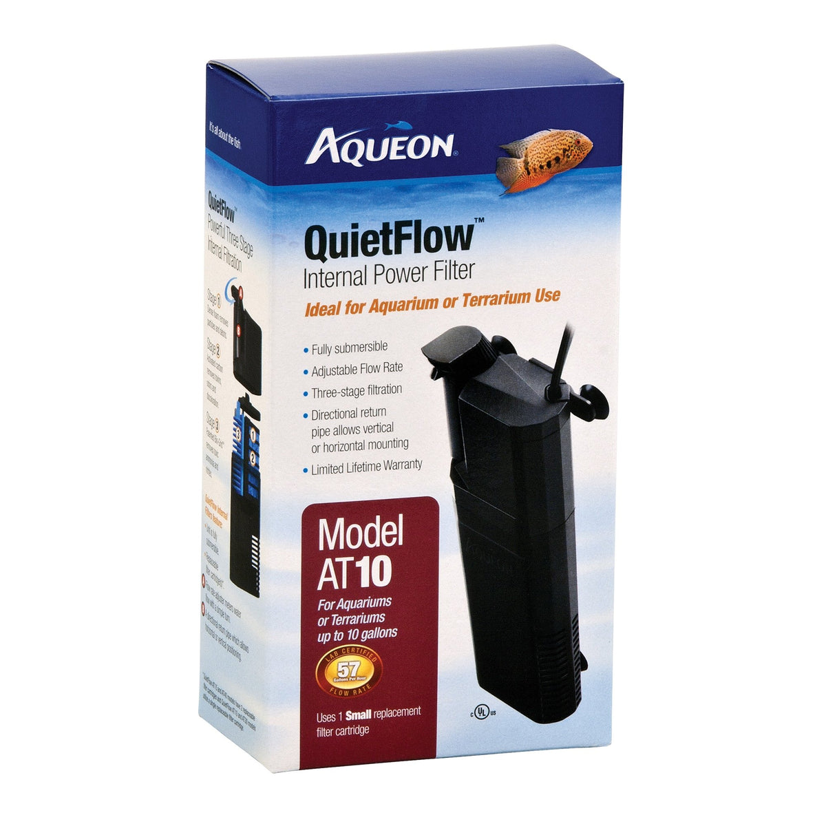 Aqueon Quietflow Internal Power Filer 10 Gallon - Aqueon Official Imagery - 3