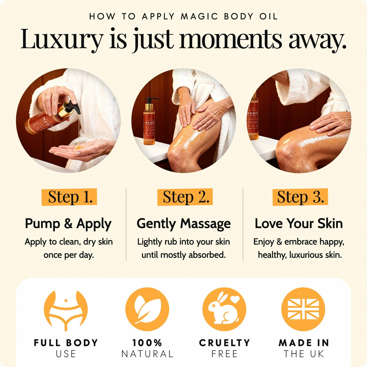 Besque Original Magic Body Oil - Besque Official Product Imagery - 6