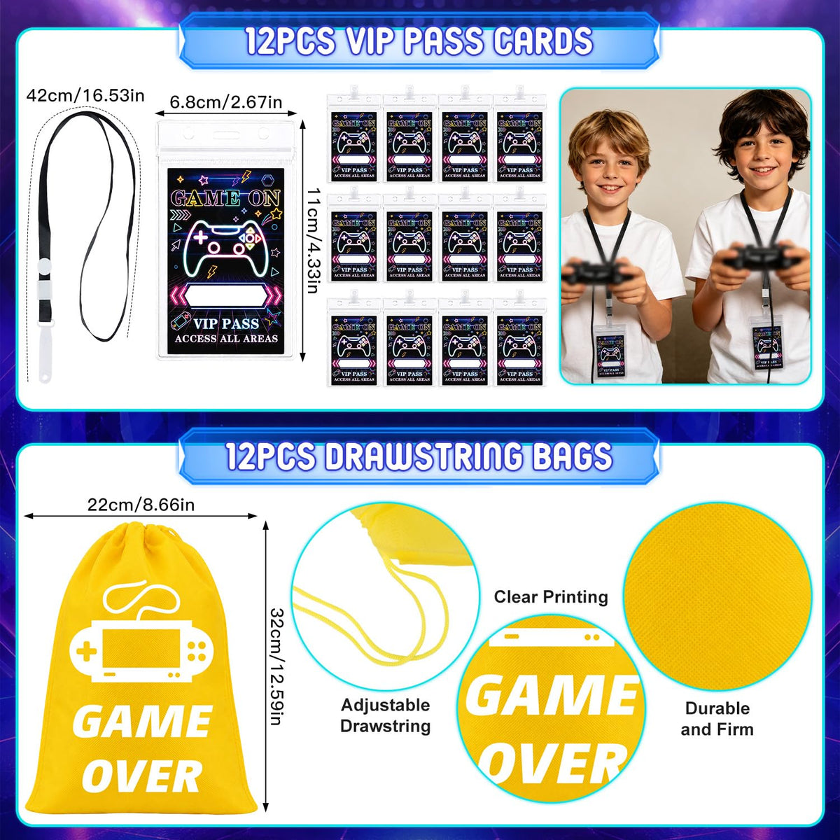 Video Game Party Favors for Kids 158 PCS Gamer Birthday - KISPATTI Official Imagery - 5