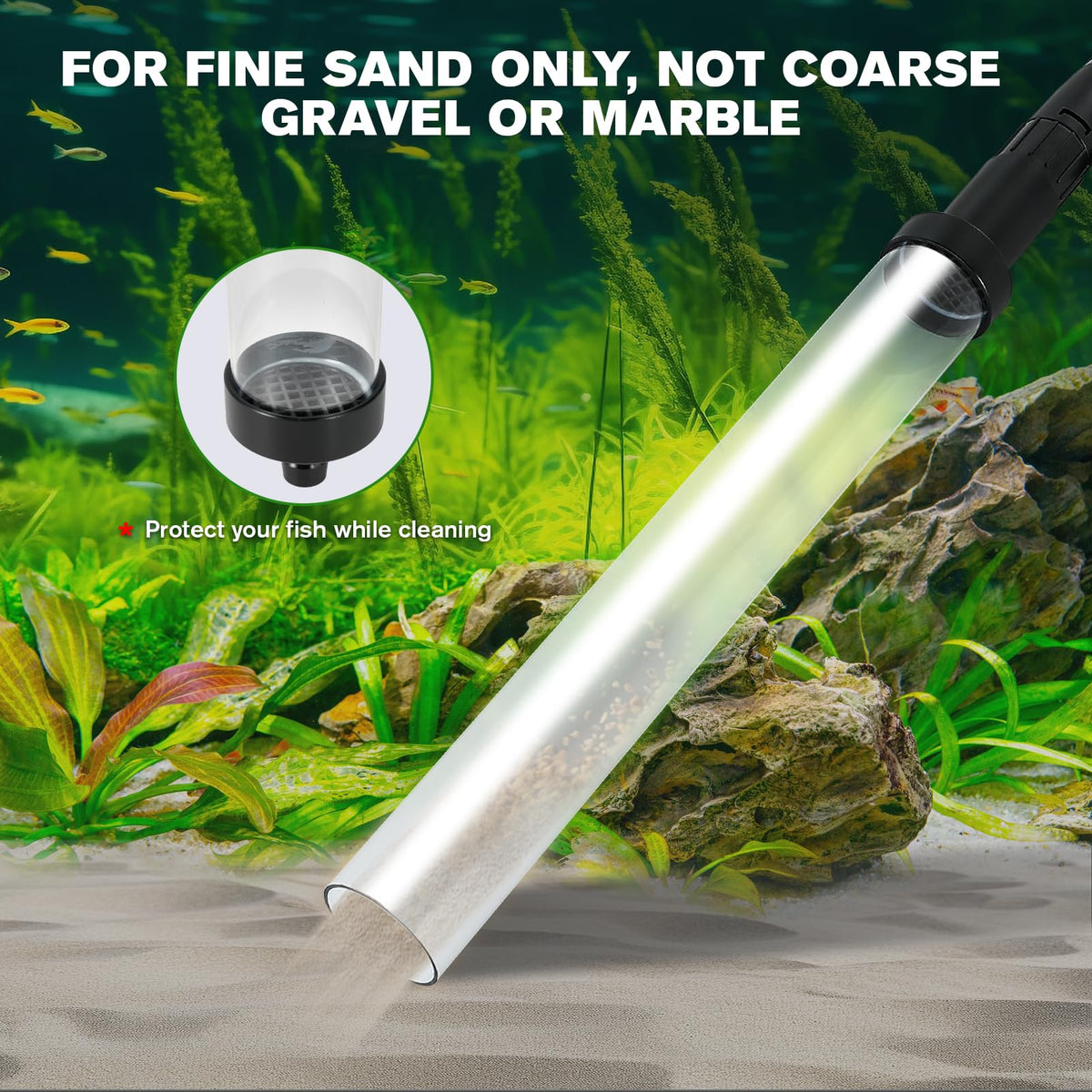 Aquarium Siphon Vacuum Gravel Cleaner Kit for Fish Tank 32ft - ZRDR Official Imagery - 6