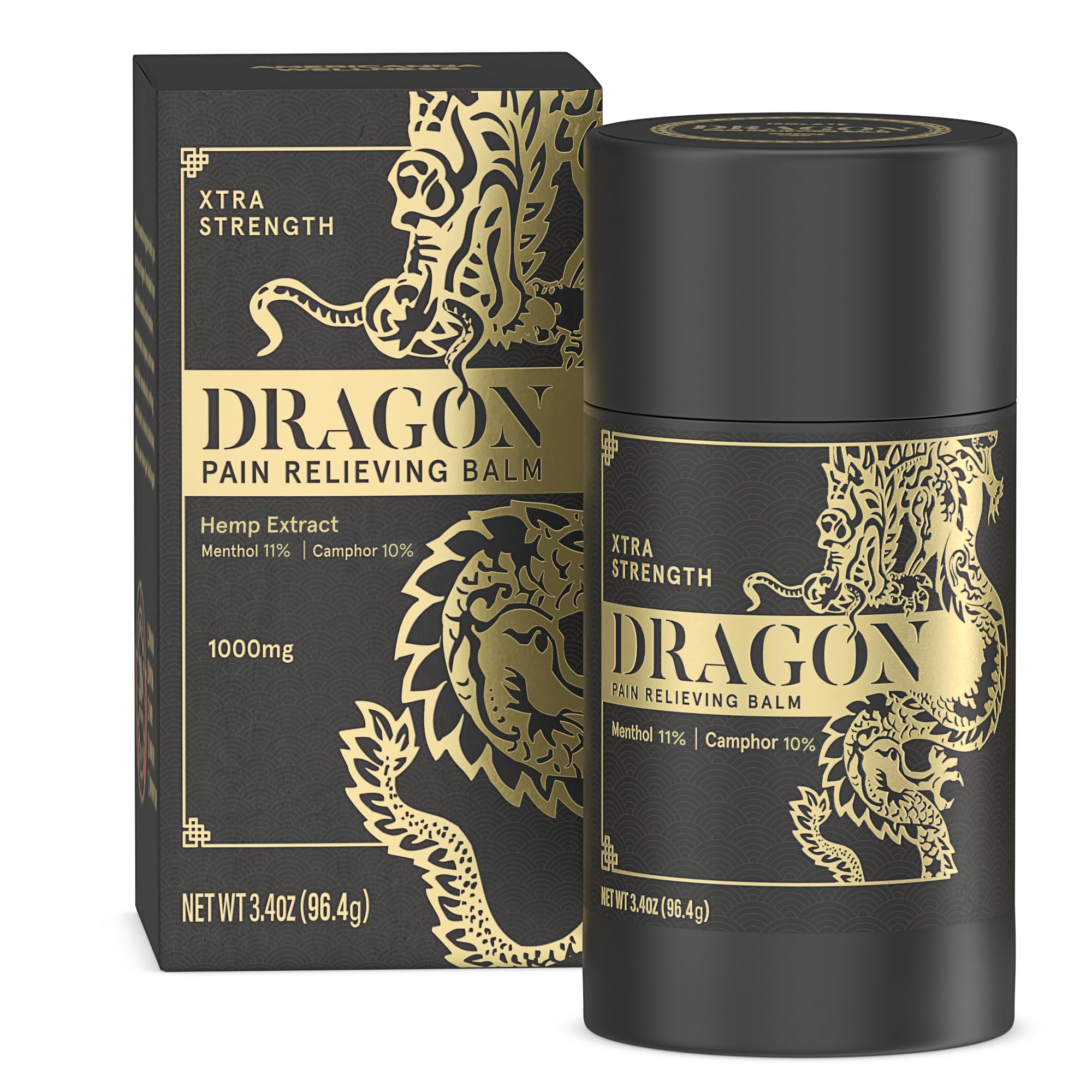 Americanna Wellness Dragon Balm 3.4oz roll-up skin moisturizer in extra black packaging, designed for soothing and hydrating skin.