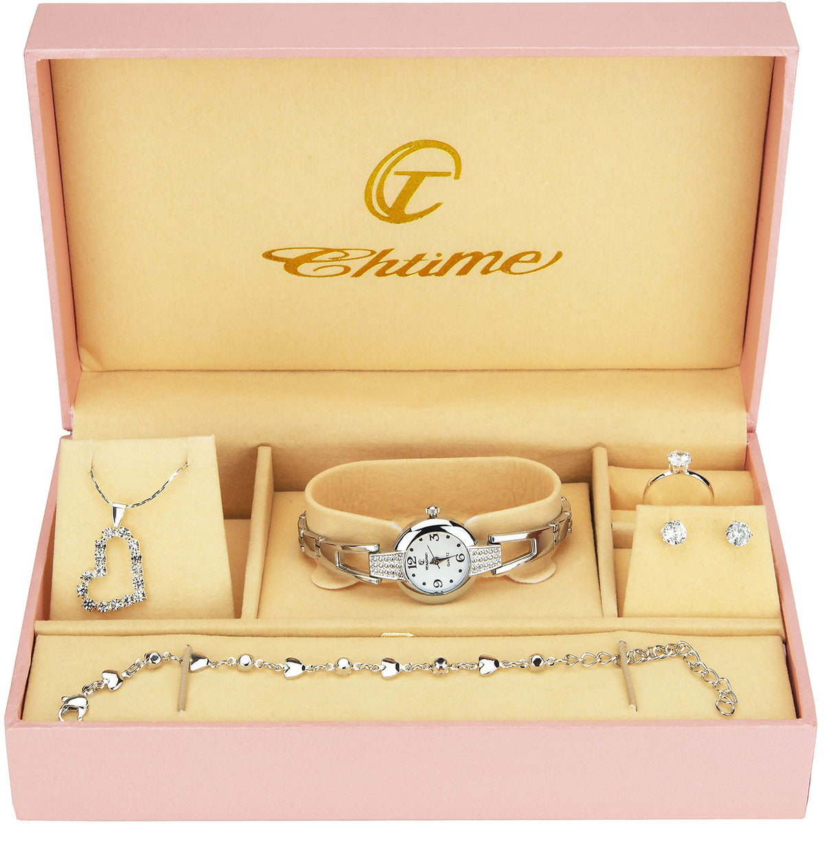 BELLOS Gift Set Women s Watch Silver Jewelry set Necklace - BELLOS Official Imagery - 2