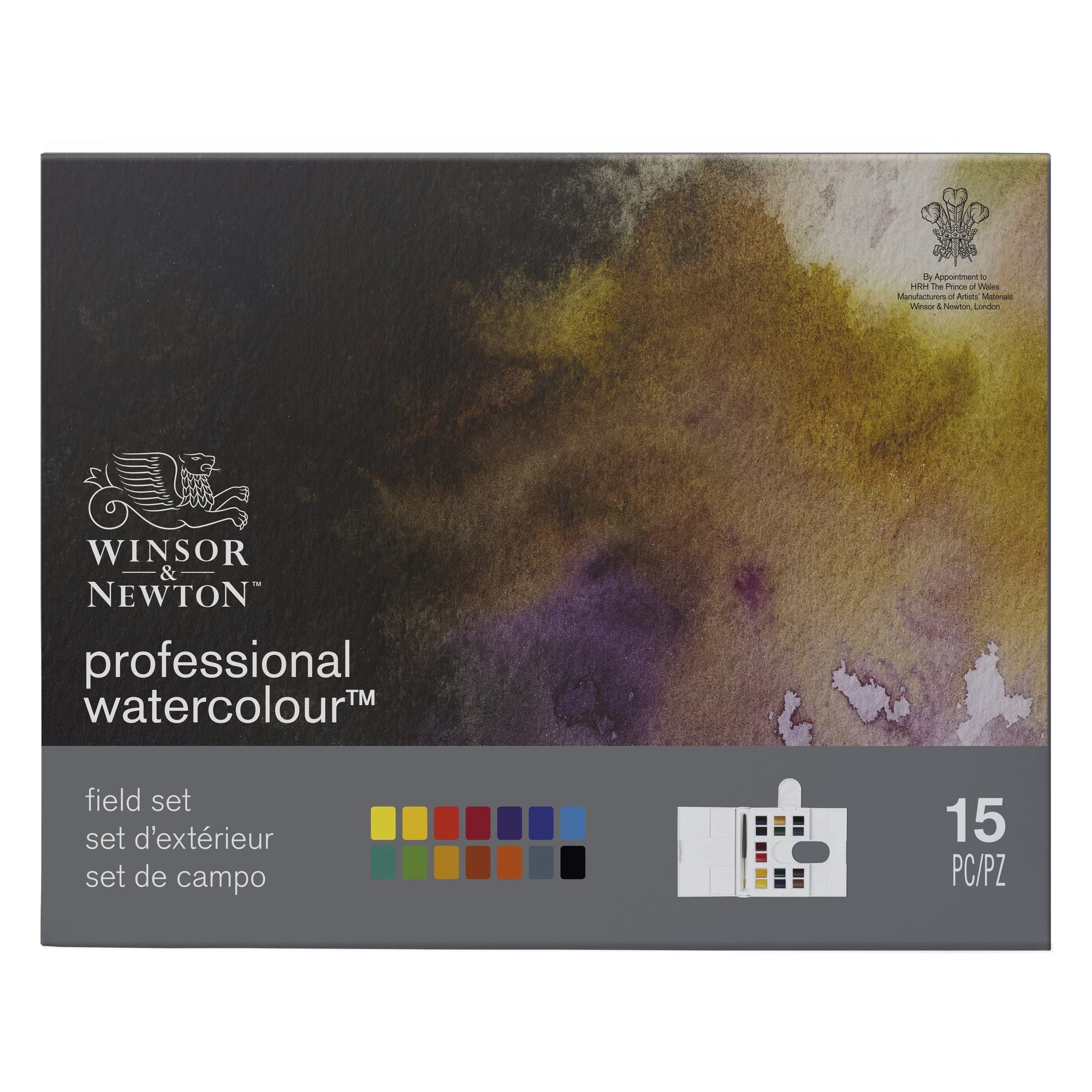 Winsor & Newton Professional Watercolor Paint Set, 12 Half Pan - Product Imagery