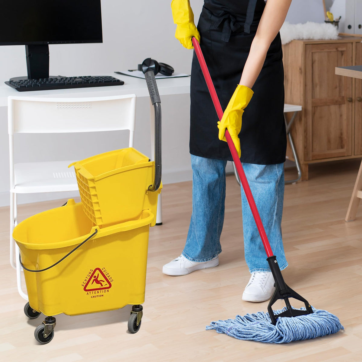 Matthew Cleaning Heavy Duty Mop Head Commercial Replacement - L Luke Supply Official Imagery - 3